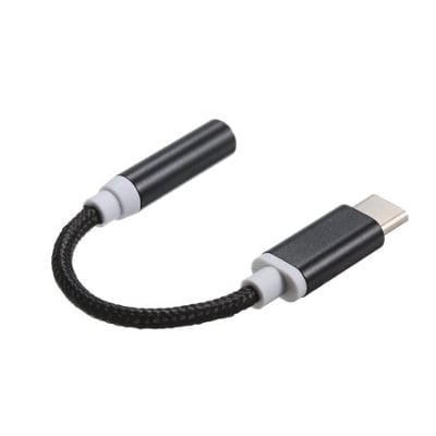 Picture of Type C to 3.5 mm Stereo Audio Jack Adapter dongle - Black