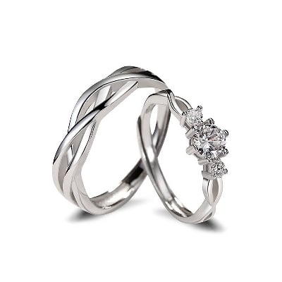 Picture of Couple Fashion Jewelry Finger Ring(Null) - Silver