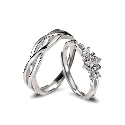 Picture of Couple Fashion Jewelry Finger Ring(Null) - Silver