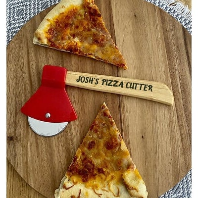 Picture of Pizza Cutter Cleaver Knife, Handle Pizza Wheel Slicer Rotating Blade Pizza Knife