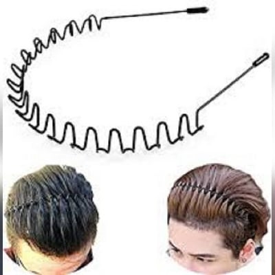 Picture of Hi Quality Hair Band  For Men & Women / Zig zag Head Band / Metal Hair band / Zig zag Wave Hair band / à¦šà§à¦²à§‡à¦° à¦¬à§à¦¯à¦¨à§à¦¡ / à¦®à¦¾à¦¥à¦¾à¦° à¦¬à§à¦¯à¦¨à§à¦¡ / à¦œà¦¿à¦— à¦œà§à¦¯à¦¾à¦— à¦¬à§à¦¯à¦¨à§à¦¡ - Black