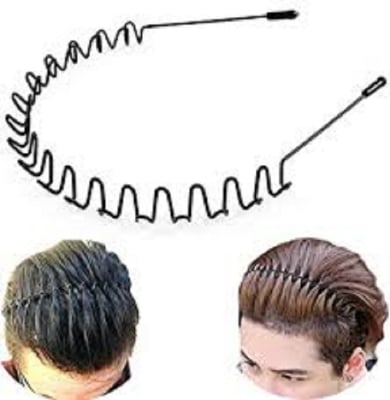 Picture of Hi Quality Hair Band  For Men & Women / Zig zag Head Band / Metal Hair band / Zig zag Wave Hair band / à¦šà§à¦²à§‡à¦° à¦¬à§à¦¯à¦¨à§à¦¡ / à¦®à¦¾à¦¥à¦¾à¦° à¦¬à§à¦¯à¦¨à§à¦¡ / à¦œà¦¿à¦— à¦œà§à¦¯à¦¾à¦— à¦¬à§à¦¯à¦¨à§à¦¡ - Black