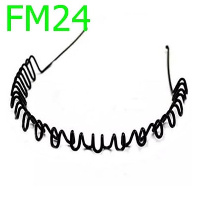 Picture of Sports Hair Band Non-Slip Wavy Black Metal Hoop - Black