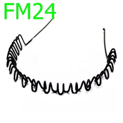 Picture of Sports Hair Band Non-Slip Wavy Black Metal Hoop - Black