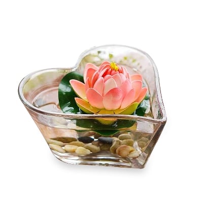 Picture of Artificial Fake Lotus Water lily Floating Flower Garden Pool Plant Ornament lifelike