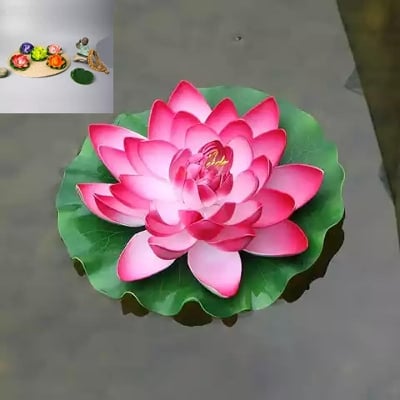 Picture of Artificial Plant Emulation Waterlily Superdream Water Floating Foam Lotus 2 Pcs