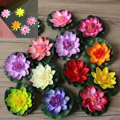 Picture of Artificial Plant Emulation Waterlily Superdream Water Floating Foam Lotus 8 Pcs