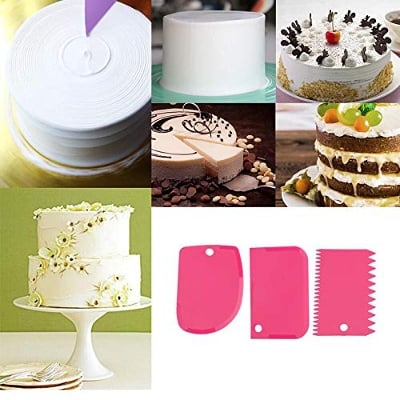 Picture of Decorating Fondant Pastry Cutters Spatula Cakes Baking Tools 3 PCS
