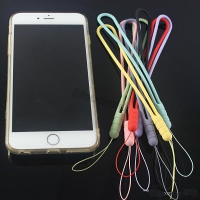 Picture of 5PCS Multicolor Mobile Phone Soft Silicone Wrist Lanyard Straps Chain Straps