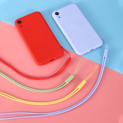 Picture of 3PCS Long Silicone Cell Phone Lanyard Holder Phone Wrist Straps