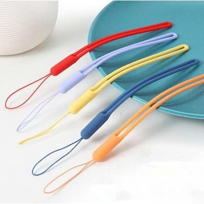 Picture of Silicone Hand Wrist Lanyard Strap For Mp3 4 USB Flash Drive key Keychain ID Badge Holder Mobile Phone Strap- 2PCS