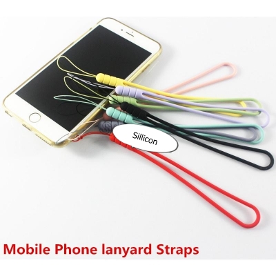 Picture of 4PCS Multicolor Mobile Phone Soft Silicone Wrist Lanyard Straps Chain Straps