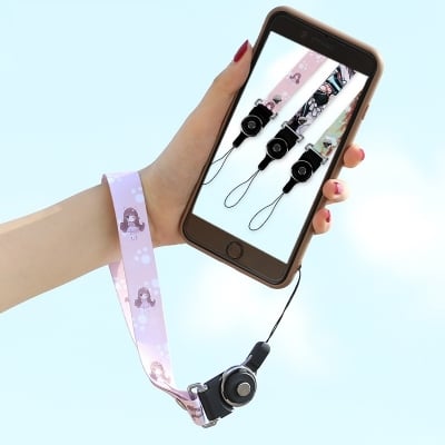 Picture of 2PCS Multicolor Mobile Phone Soft Silicone Wrist Lanyard Straps Chain Straps