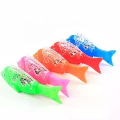 Picture of Electric Colorful Flash Music Free Swing Glow Projection Fish Children Toys 1 PCS