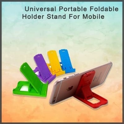 Picture of Universal Folding Cell Phone Support Plastic Holder - Multi Color- mobile Stand