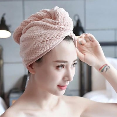 Picture of গোসলের পর ভিজা চুল বেঁধে রাখার জন্য Women Quick-drying Shower Head Towel Girls strong absorbent thickening ladies Towel