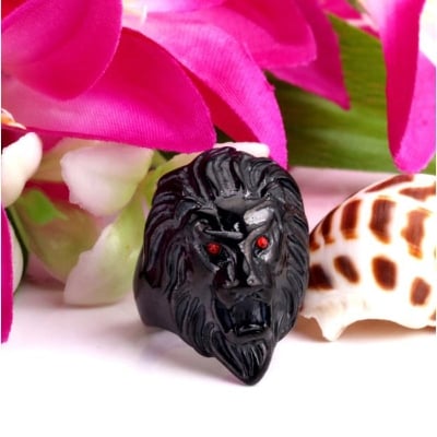 Picture of Metal Body Lion Ring for Men - Black(Null) - Black