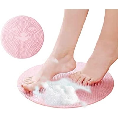 Picture of Silicone Foot Back Massage Cushion Mat Shower Bath Bathroom Non-slip Suction Cup for Foot Washing