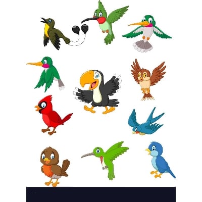Picture of Home Background Wall Sticker DIY Living Room Bedroom Decals Decoration 3D Bird Wall Sticker 8 PCS
