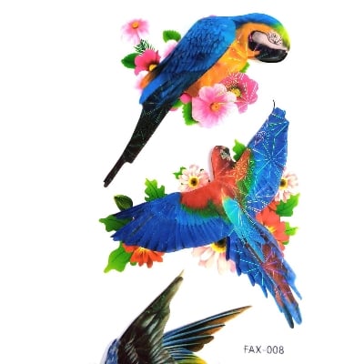 Picture of 3D Bird Wall Sticker DIY Parrot Wall Sticker 4 PCS