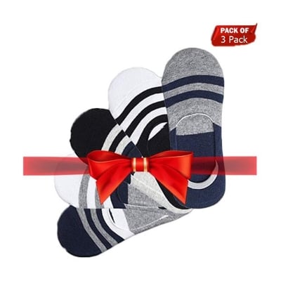 Picture of Cut Ankle Socks For Women Ladies White Black Pack Of 3