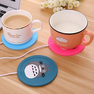 Picture of USB Cartoon Warmer Thermostatic Coaster Heating Coaster Silicone Electric Heated Mugs Drink Warmer for Coffee Tea Home Decor