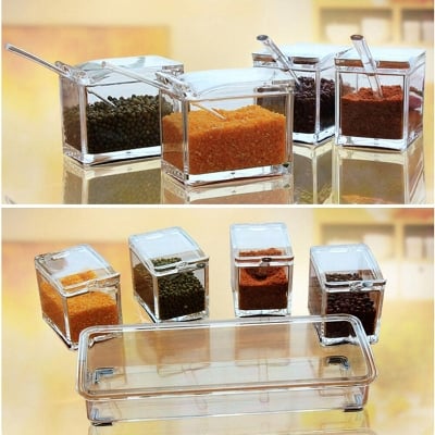 Picture of Transparent Plastic Crystal Seasoning Box