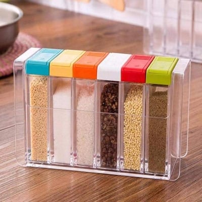 Picture of Six Piece Set Household Kitchen Simple Transparent Seasoning Box Seasoning Storage Box