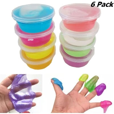 Picture of Multi colors crystal mud play dough Kids Baby Fun Toys Crystal Colored Intelligent Hand Gum slime Gift