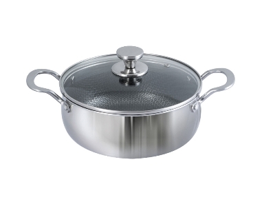 Picture of Kiam 20CM Tri Ply Honeycomb Stainless Steel Casserole INDUCTION BOTTOM Multicolor
