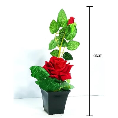 Picture of Artificial Flower for Home Garden Decoration Fake Plants DIY plante - Red