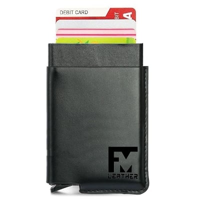 Picture of Aluminium and Leather Cover Card Holder for Man