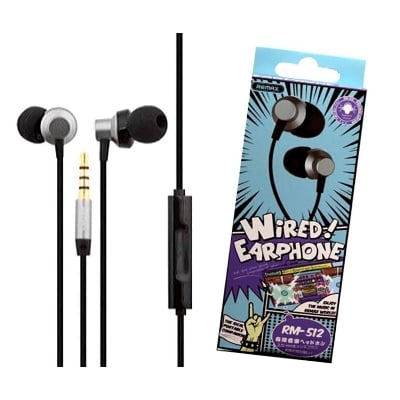 Picture of Remax RM 512 Wired Headphone - Silver - Silver