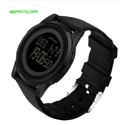 Picture of Sanda Led Luxury Digital Watch For Men - Black - Black