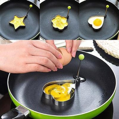 Picture of Style Stainless Steel Fried Egg Shaper Pancake Mould Omelette Mold Frying Egg Cooking Tools - Silver