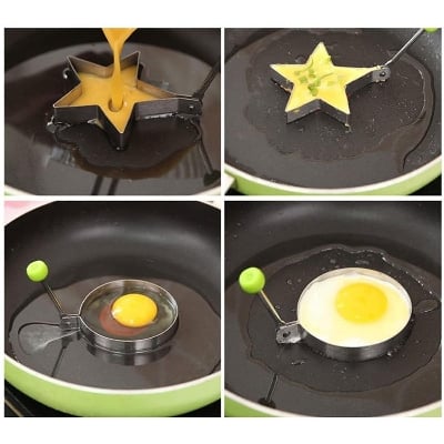 Picture of 3 Pcs Cake Set Stainless Steel Egg Mold - Silver