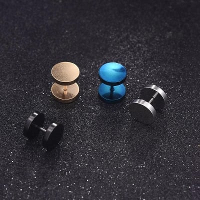 Picture of Stainless Steel Earrings for Men 2 Pcs