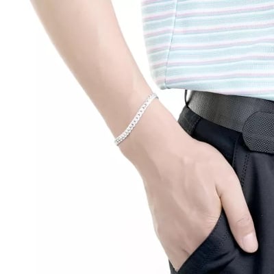 Picture of Stainless Steel Bracelet for Men - Silver
