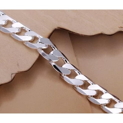 Picture of Silver Metal Bracelet For Men - Silver