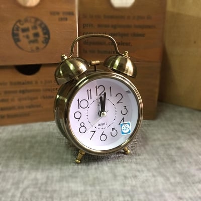 Picture of Brass Perfect for Heavy Copper Alarm Clock for Student for Kids Bedroom Alarm Clocks - copper