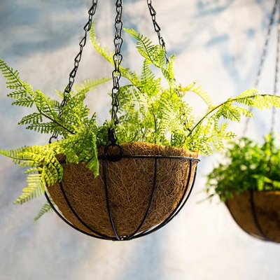 Picture of Coconut Flower Pots Plant Pot Flowers Levitating Garden Succulent Hanging Basket-2Pcs - Brown