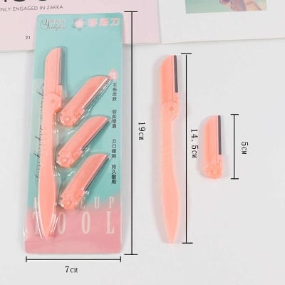 Picture of Eyebrow Trimmer Women Face Razor Epilator Brow Knife Facial Remover Shaver Makeup Facial Hair Removal - multicolour