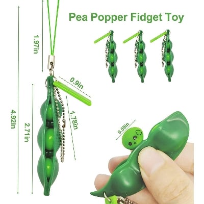 Picture of Fidget Toys Cute Stress Toy Decompression Edamame Toys -1 Pcs - Green