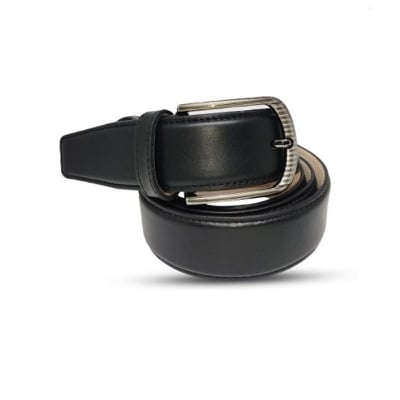 Picture of Black Leather belt for men - Black