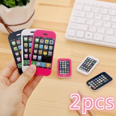 Picture of 2 Pcs Mobile Phone Shape Pencil Eraser
