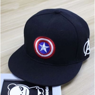 Picture of Captain America Snapback Cap Baseball Hat Marvel - Black