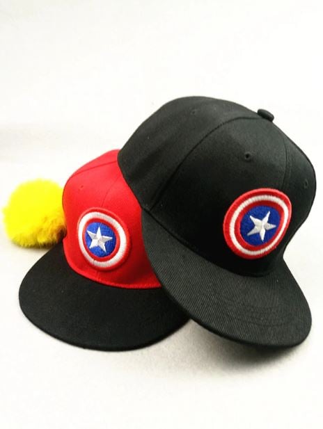 Picture of Captain America Snapback Cap Baseball Hat Marvel - Black