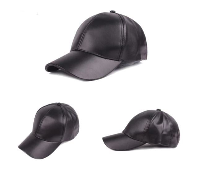 Picture of Women's Baseball Leather Hat - Black