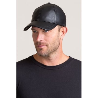 Picture of Men & Women Leather and Fur Hats Cap - Black
