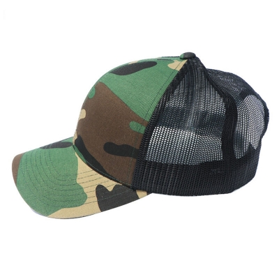 Picture of Print Half Net Curved Cotton Cap - Black, 